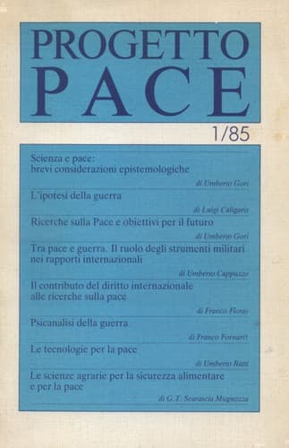 Tapa de Progetto pace 1/85