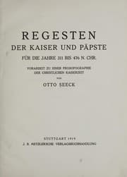 Tapa de Regesten der Kaiser und Päpste für die Jahre 311 bis 476 n. Chr