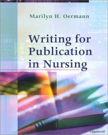 Tapa de Writing For Publication In Nursing