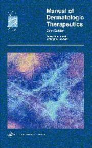 Tapa de Manual of dermatologic therapeutics