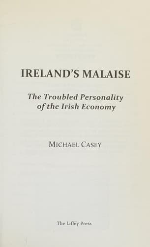 Tapa de Ireland's malaise