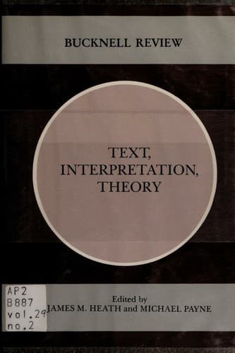 Tapa de Text, interpretation, theory