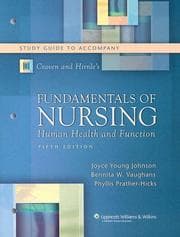 Tapa de Study guide to accompany Craven and Hirnle's Fundamentals of nursing