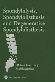 Tapa de Spondylolysis, spondylolisthesis, and degenerative spondylolisthesis