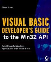 Tapa de Visual Basic Developer's Guide to the Win32 API