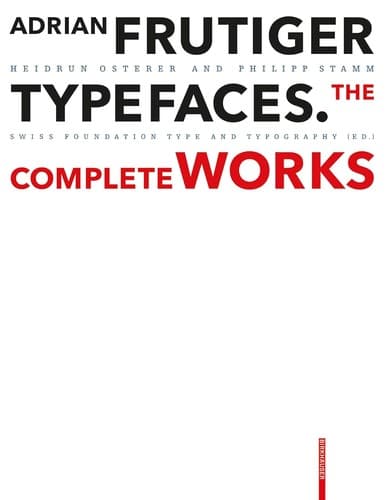 Tapa de Adrian Frutiger - Typefaces