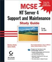 Tapa de MCSE NT Server 4 support and maintenance study guide