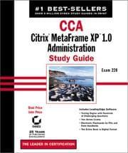 Tapa de CCA Citrix Metaframe XP 1.0 administration study guide
