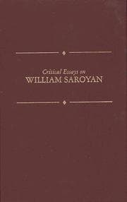Tapa de Critical essays on William Saroyan