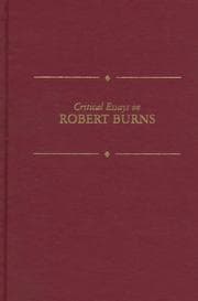 Tapa de Critical Essays on Robert Burns