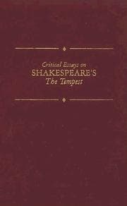 Tapa de Critical essays on Shakespeare's The tempest