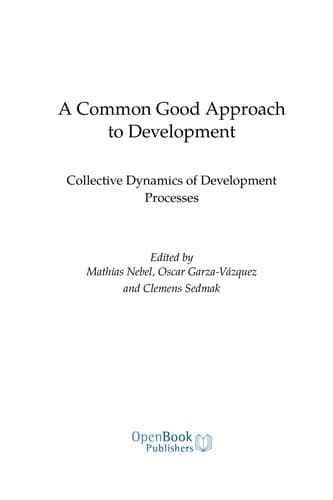 Tapa de A Common Good Approach to Development