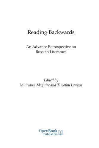 Tapa de Reading Backwards