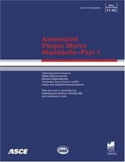 Tapa de Automated People Mover Standards-Part 1, ASCE 21-05 (Asce Standard)
