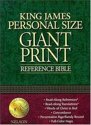Tapa de KJV Personal Size Giant Print Reference Bible