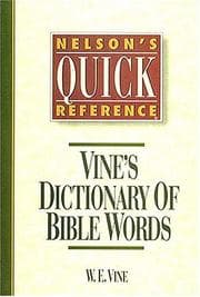 Tapa de Vine's dictionary of Bible words