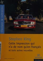 Tapa de Cette impression qui n'a de nom qu'en français et trois autres nouvelles