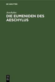 Tapa de Die Eumeniden des Aeschylos
