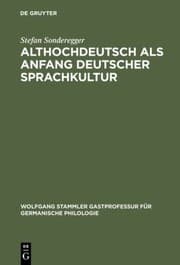 Tapa de Althochdeutsch Als Anfang Deutscher Sprachkultur