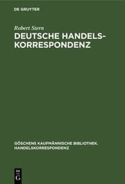 Tapa de Deutsche Handelskorrespondenz