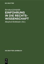 Tapa de Einführung in die Rechtswissenschaft