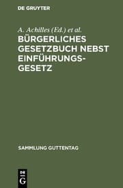 Tapa de Bürgerliches Gesetzbuch Nebst Einführungsgesetz
