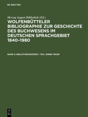 Tapa de Bibliothekswesen 1. Teil