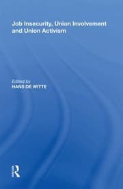 Tapa de Job Insecurity Union Involvement and Union Activism