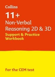 Tapa de 11+ Non-Verbal Reasoning 2D and 3D Support and Practice Workbook