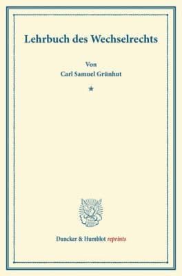 Tapa de Lehrbuch des Wechselrechts