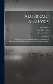 Tapa de Algebraic Analysis [microform]