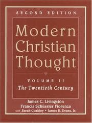 Tapa de Modern Christian Thought, Volume II