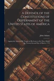 Tapa de Defence of the Constitutions of Government of the United States of America