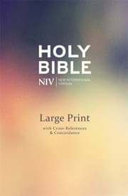 Tapa de NIV Large Print Single-Column Deluxe Reference Bible