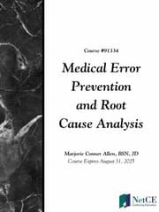 Tapa de Medical Error Prevention and Root Cause Analysis