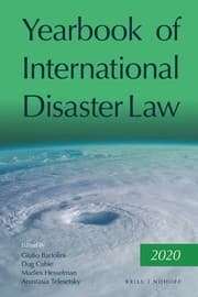 Tapa de Yearbook of International Disaster Law