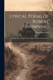 Tapa de Lyrical Poems of Robert Browning