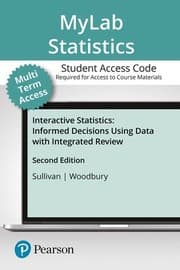 Tapa de Mylab Statistics with Pearson Etext -- 24 Month Standalone Access Card -- for Interactive Statistics