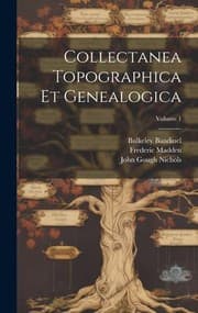 Tapa de Collectanea Topographica et Genealogica; Volume 1
