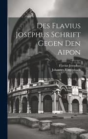 Tapa de Des Flavius Josephus Schrift Gegen Den Aipon