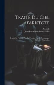 Tapa de Traité du Ciel D'aristote