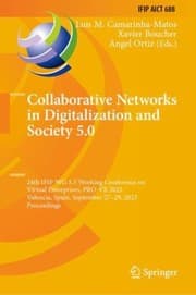 Tapa de Collaborative Networks in Digitalization and Society 5. 0