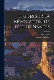 Tapa de Études Sur la Révocation de l'Edit de Nantes
