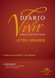 Tapa de Biblia de Estudio Del Diario Vivir RVR60, Letra Grande (Letra Roja, Tapa Dura)