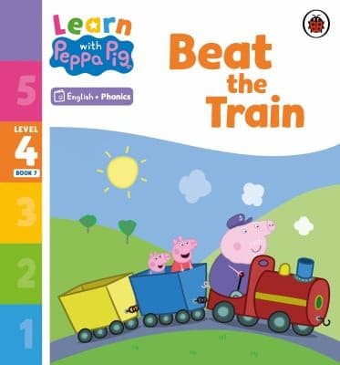 Tapa de Learn with Peppa Phonics Level 4 Book 7 - Beat the Train (Phonics Reader)