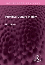 Tapa de Primitive Culture in Italy
