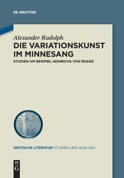 Tapa de Die Variationskunst Im Minnesang