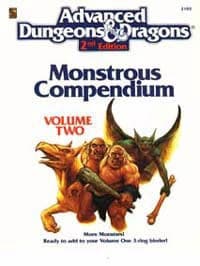 Tapa de Monstrous Compendium