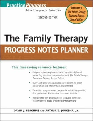 Tapa de The family therapy progress notes planner