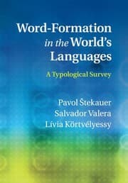 Tapa de Word-Formation in the World's Languages